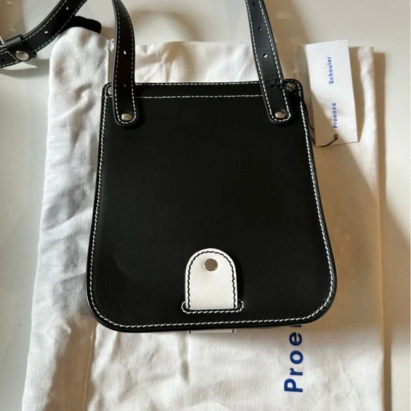 Proenza Schouler PS11 Convertible Box Bag Leather Black White NWT Auth - Picture 2 of 9